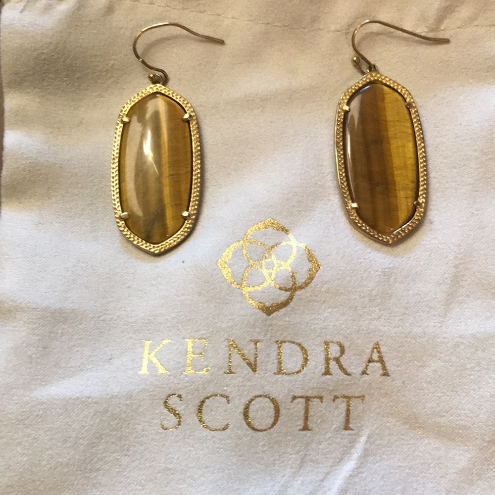 Kendra Scott tigers eye earrings